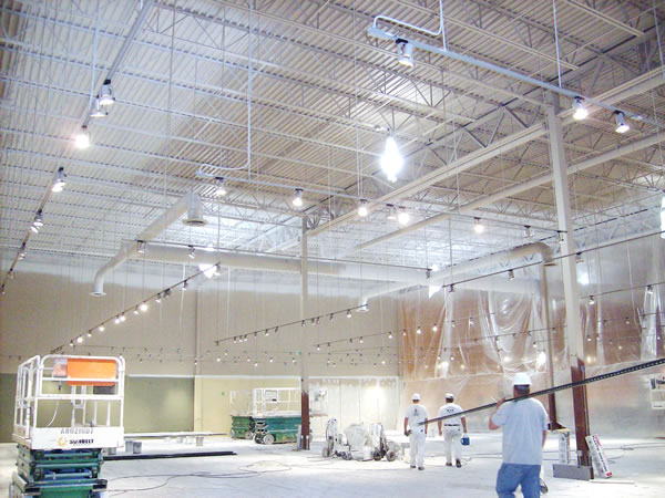 furniture row shopping center interior painting project - jcc inc